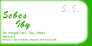 sebes iby business card